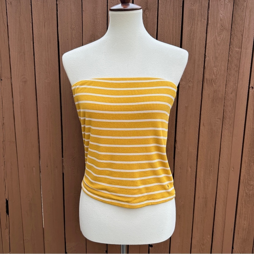 American Eagle | Size XL NWOT Soft & Sexy Mustard Stripe Tube Top